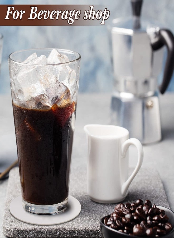 تاوباري مجموعة تاوباري من 200 قطعة من قواعد الأكواب الورقية للاستخدام مرة واحدة، بسماكة 1 مم، وقاعدة أكواب دائرية من الورق المقوى مقاس 4 بوصات، مناسبة للمشروبات في البارات والأعمال اليدوية والفنون وحفلات الزفاف (أبيض) - Image 2